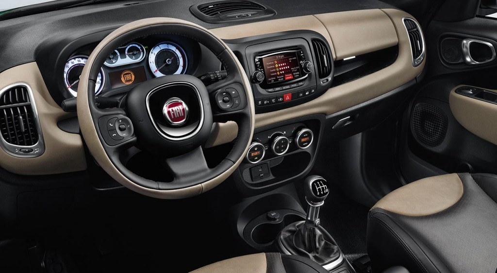 Interior of Fiat 500L (Image courtesy of Fiat)