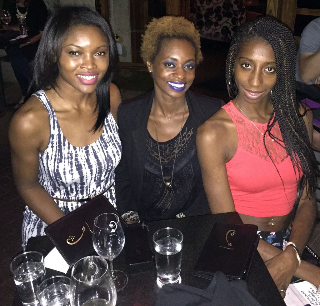 Chillin with my girls Uloma and Keke at Cru` Wine Bar in Plano, TX