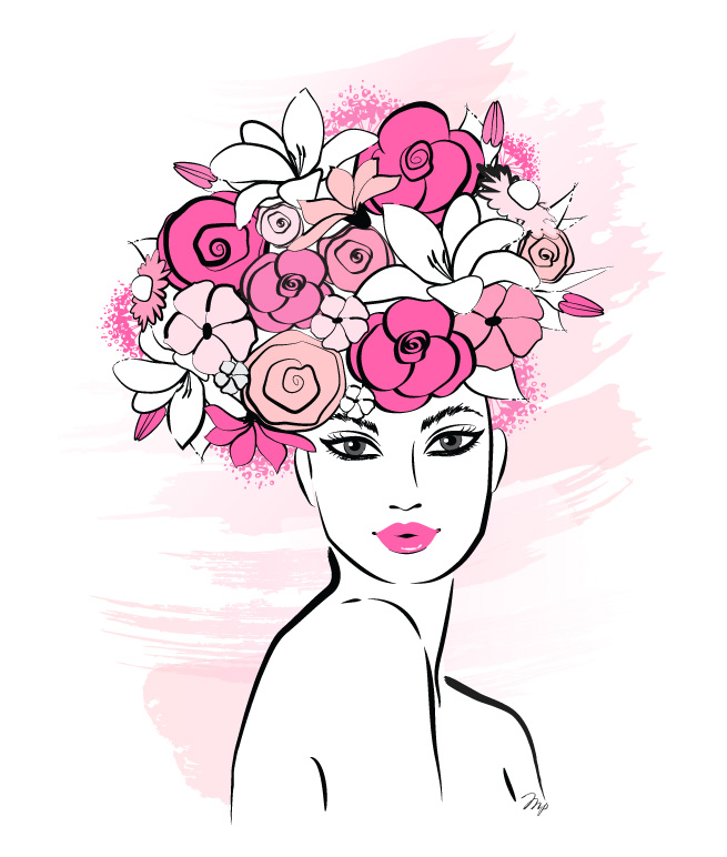 "Flowers" Fashion Illustration by Martina Pavlova (Image courtesy of Martina Pavlova)
