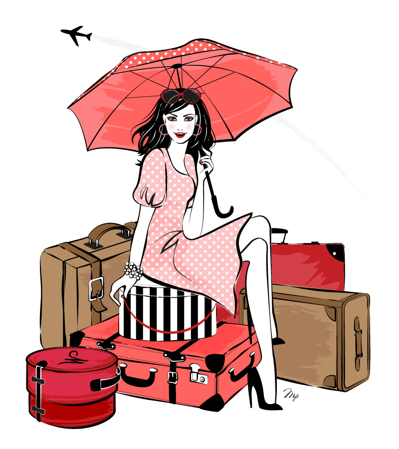 "Travel" Fashion Illustration by Martina Pavlova (Image courtesy of Martina Pavlova)