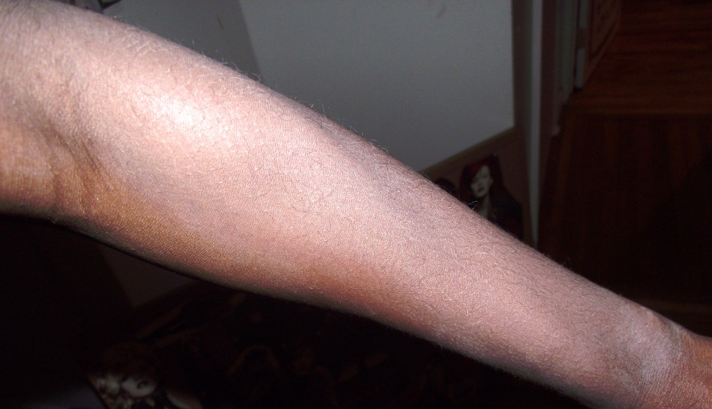 My arm after testing the Hydroxatone Anti-Aging BB Cream