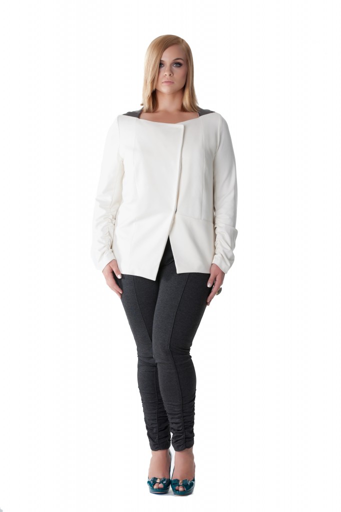 OF WHONDER Blazer, Crème/Grey, $705 (Image Courtesy of London Misher PR)