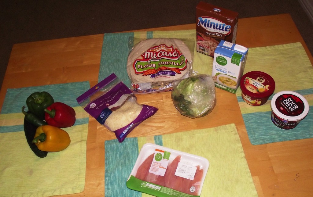 Ingredients for Chicken Chimichangas (Photo by LoudPen)