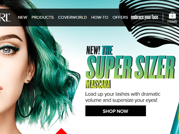 Katy Perry for COVERGIRL (Image from COVERGIRL.com)