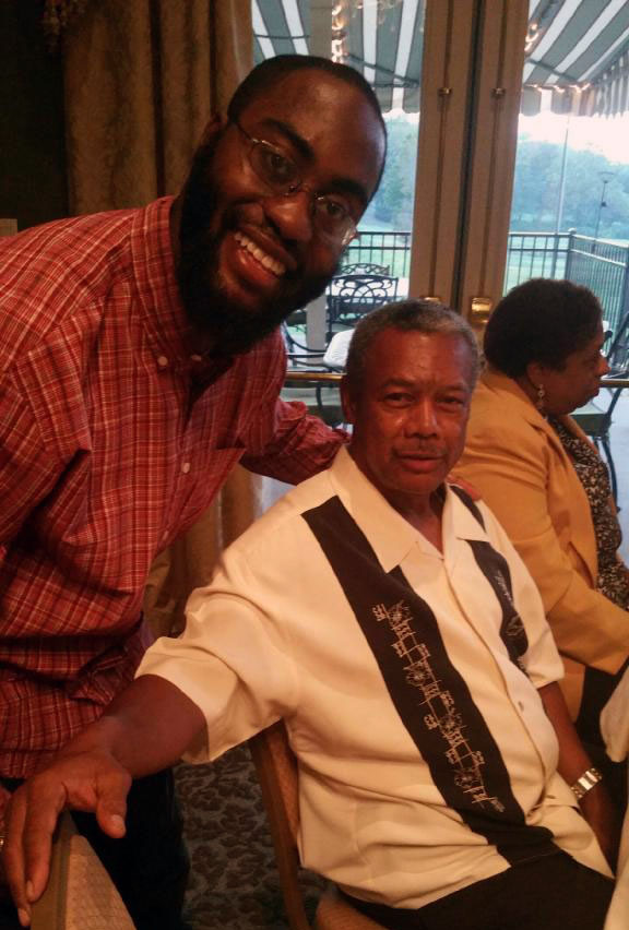 My brother and Mr. Womack at my mom's party