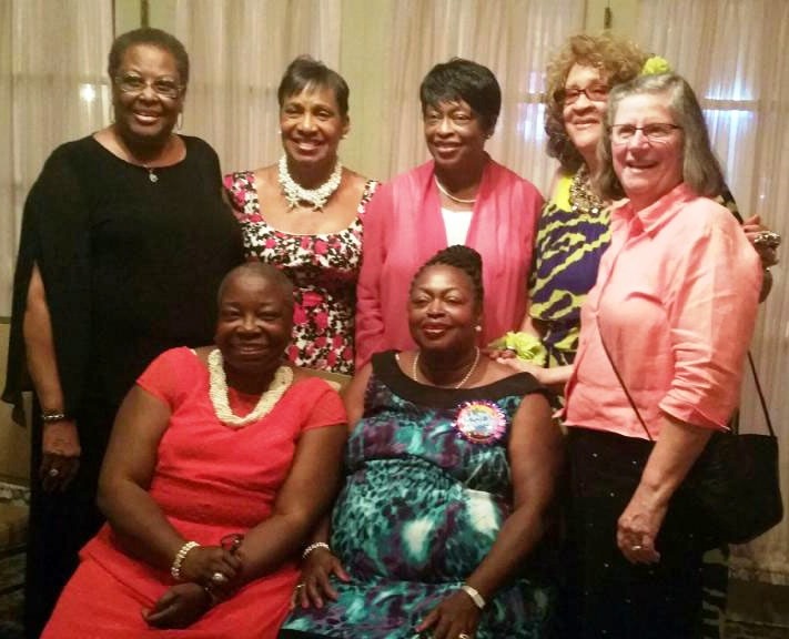 My mom and her friends ( l to r. Mrs. Lillie Paddio, Mrs. Sandra Bell-Branham, Mrs. Florene Ford, Mrs. Gwen Womack, Mrs. Janene Nadar) at the party