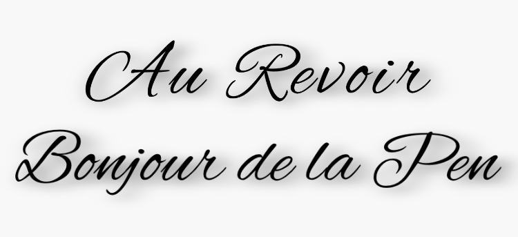 Au Revoir Bonjour de la Pen (logo designed by Cacha` Lopez)