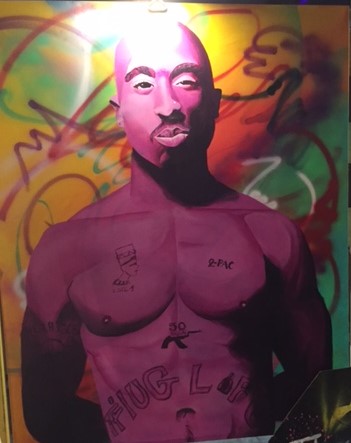 Tupac from the "Young and Ambitious" series by Nobodyyy the Dallas Observer's Artopia 2016 (Image by LoudPen)
