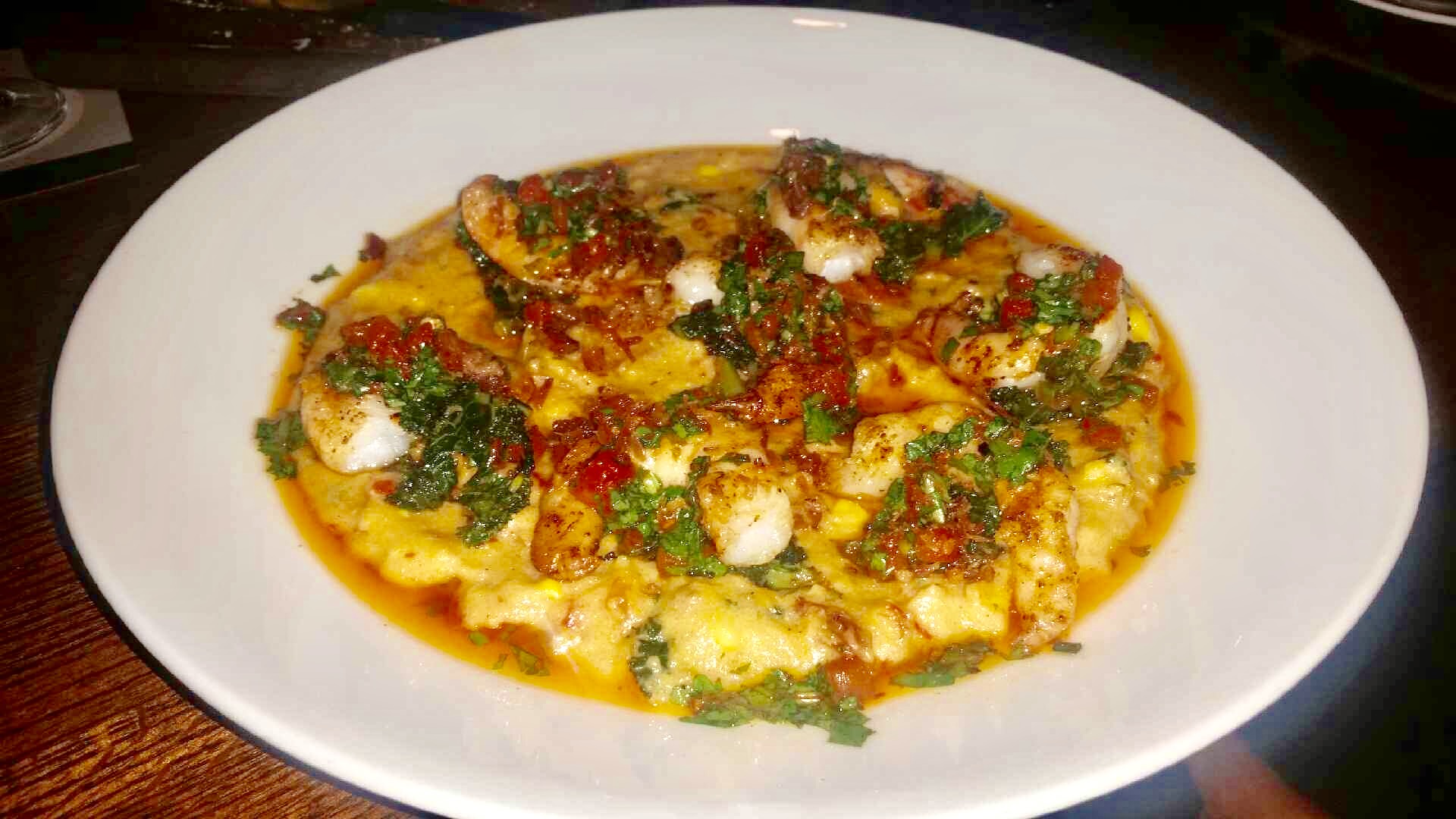 Southern Grilled Shrimp Polenta at Cooper's Hawk (Image by Chris Francois)