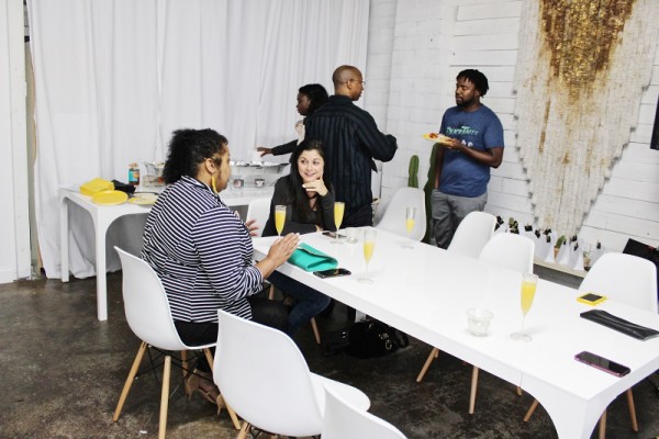 Jennifer Dickinson and De'Ondra Turner then Chef Chris and DeMarch Mitchell at #MP3 Photo by LoudPen