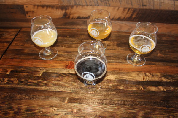 Beer samples at Odell Brewing (Image by LoudPen)