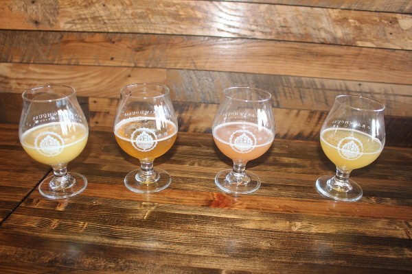 Beer samples at Odell Brewing (Image by LoudPen)