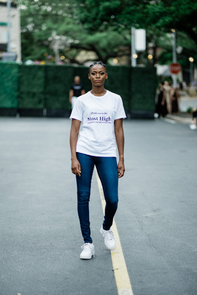 Georgia Gentles in Pennies & Pens Spring/Summer 2022 at Austin Fashion Week. Image by Todd White