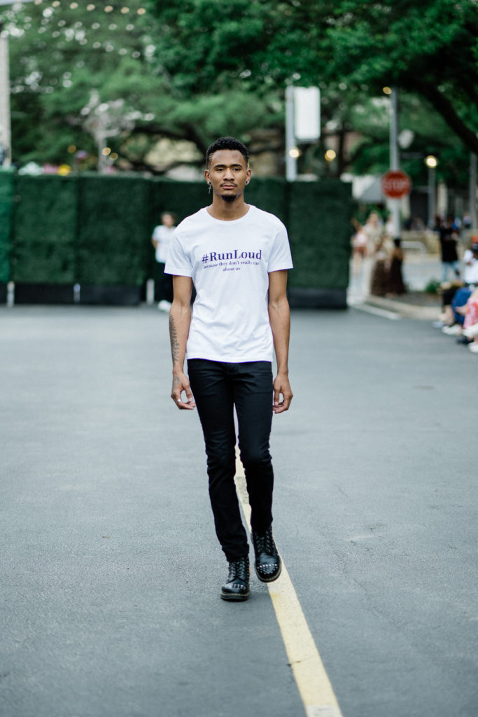 Maze Jones in Pennies & Pens Spring/Summer 2022 at Austin Fashion Week. Image by Todd White