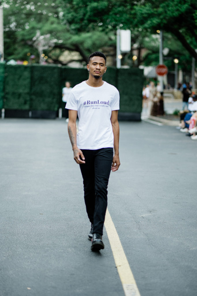 Maze Jones in Pennies & Pens Spring/Summer 2022 at Austin Fashion Week. Image by Todd White